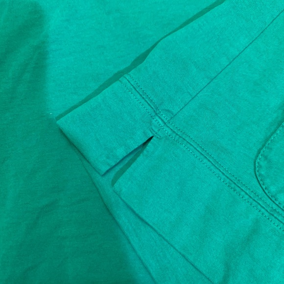 Lafayette 148 New York green/ teal  Button-Up Top - Picture 4 of 7